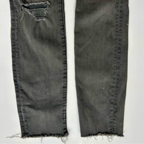 MOTHER The Looker Ankle Fray Skinny Jeans in Last Chance Saloon Gray Grey 25 - Picture 13 of 13